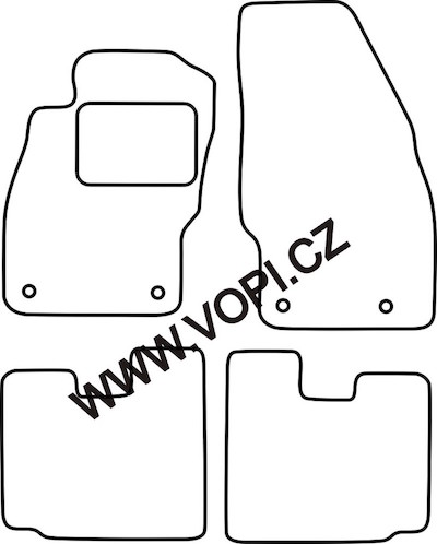 Přesné gumové koberce béžové / šedé Opel Adam 2013 ->